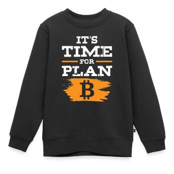 bitcoin plan - Kinder Premium Organic Sweatshirt - Schwarz - Vorne - AI Model Kid Female (0cm)