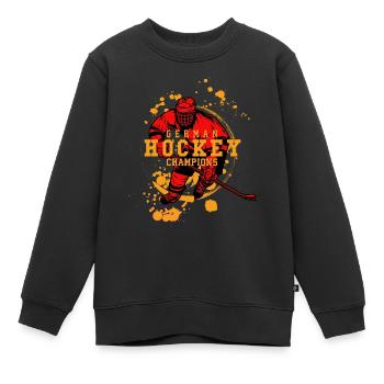 Eishockey Deutschland German Hockey Champions - Kinder Premium Organic Sweatshirt - Schwarz - Vorne - AI Model Kid Female (0cm)