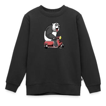 Scooter scooter mobylette scooter - Sweat Premium enfant bio - noir - Devant - AI Model Kid Female (0cm)
