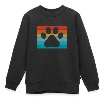 Chiens Pattes de chien Amour du chien Coloré - Sweat Premium enfant bio - noir - Devant - AI Model Kid Female (0cm)
