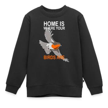 Bird Watching Birds Watching Birding Bird - Kids Premium Organic Sweatshirt - black - Front - AI Model Kid Female (0cm)