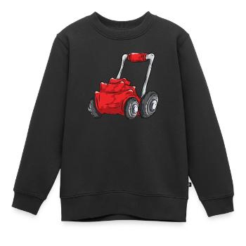 Rasenmäher - Kinder Premium Organic Sweatshirt - Schwarz - Vorne - AI Model Kid Female (0cm)