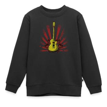 Guitare électrique guitare - Sweat Premium enfant bio - noir - Devant - AI Model Kid Female (0cm)