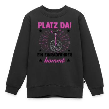 Einrad - Kinder Premium Organic Sweatshirt - Schwarz - Vorne - AI Model Kid Female (0cm)