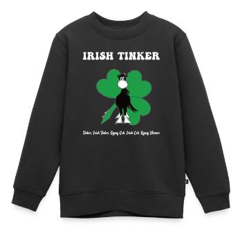 Tinker, Irish Tinker, Gypsy Cob, Gypsy Vanner - Kinder Premium Organic Sweatshirt - Schwarz - Vorne - AI Model Kid Female (0cm)