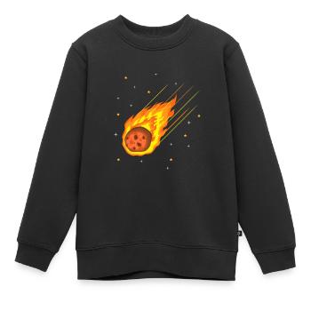 Meteorite Asteroid Comets Meteor shower - Kids Premium Organic Sweatshirt - black - Front - AI Model Kid Female (0cm)