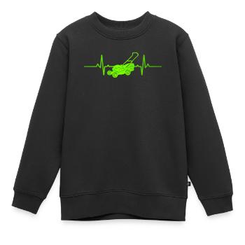 Tondre le rythme cardiaque - Sweat Premium enfant bio - noir - Devant - AI Model Kid Female (0cm)