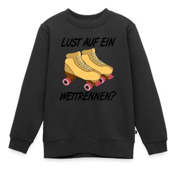 Rollschuhe - Kinder Premium Organic Sweatshirt - Schwarz - Vorne - AI Model Kid Female (0cm)