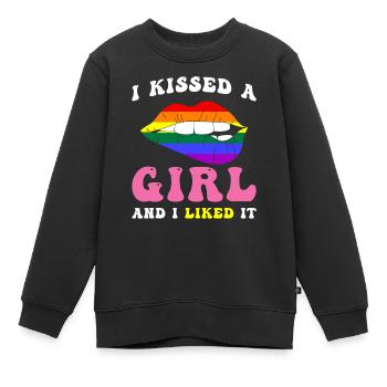 LGBTQ Phrase de la légune - Sweat Premium enfant bio - noir - Devant - AI Model Kid Female (0cm)