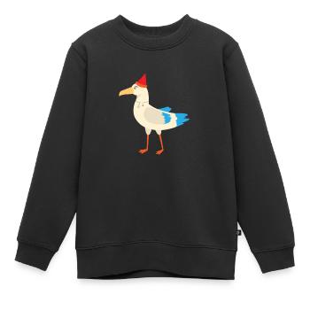 Mouette Hambourg mer mer mouettes motif cadeau - Sweat Premium enfant bio - noir - Devant - AI Model Kid Female (0cm)