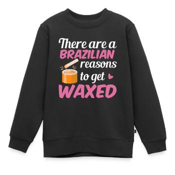 Cosmétiques drôles Sort Waxing beauté - Sweat Premium enfant bio - noir - Devant - AI Model Kid Female (0cm)