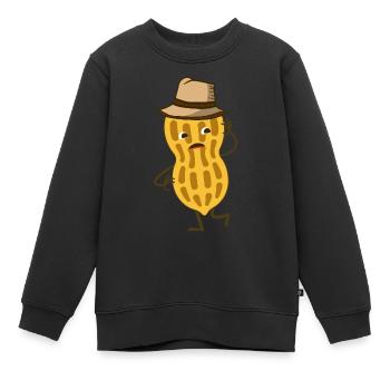 Erdnuss Lustig - Kinder Premium Organic Sweatshirt - Schwarz - Vorne - AI Model Kid Female (0cm)