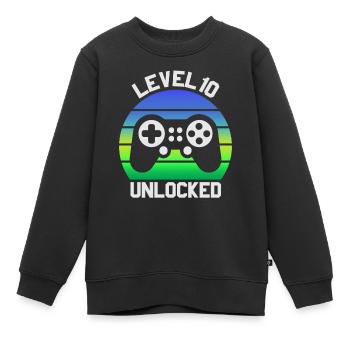 10e anniversaire girl boy, 10 ans Old Birthday Gifts - Sweat Premium enfant bio - noir - Devant - AI Model Kid Female (0cm)