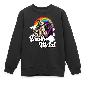 Heavy Metal Death Metal - Sweat Premium enfant bio - noir - Devant - AI Model Kid Female (0cm)