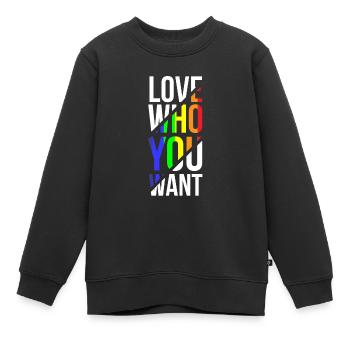 Gay Pride - Sweat Premium enfant bio - noir - Devant - AI Model Kid Female (0cm)