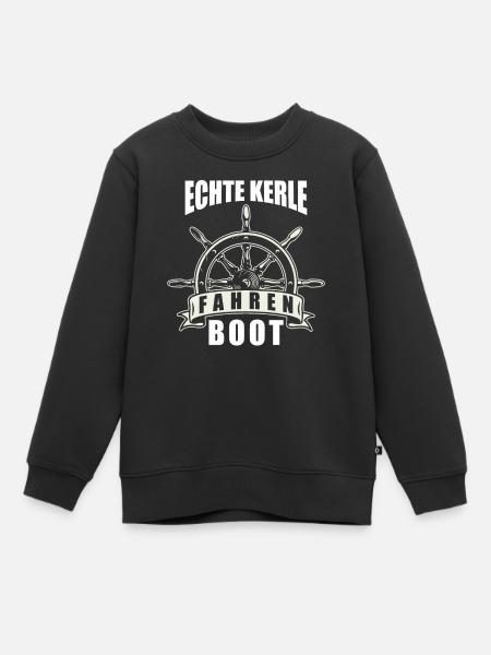 Boot Fahren - Kinder Premium Organic Sweatshirt - Schwarz