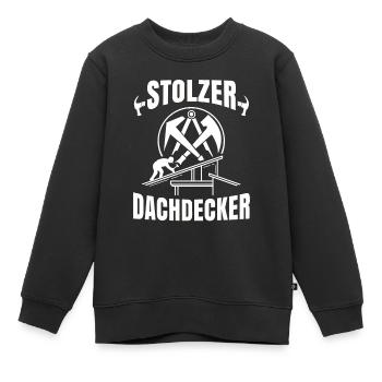 Dachdecker - Kinder Premium Organic Sweatshirt - Schwarz - Vorne - AI Model Kid Female (0cm)