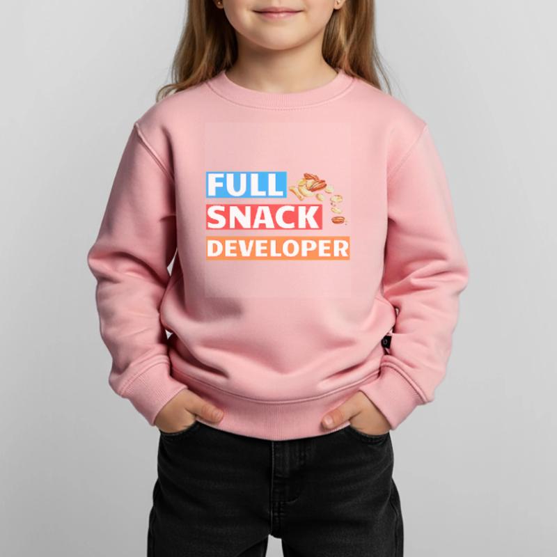 FULL SNACK DEVELOPER - DEVELOPER PUN Kids Premium Organic Sweatshirt