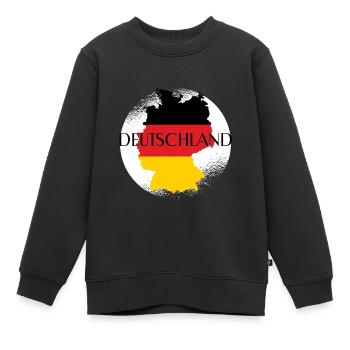 Deutschland Fußball Spiel Geschenk Land - Kinder Premium Organic Sweatshirt - Schwarz - Vorne - AI Model Kid Female (0cm)