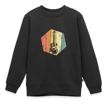 E-Gitarre - Kinder Premium Organic Sweatshirt - Schwarz - Vorne - AI Model Kid Female (0cm)