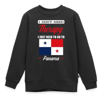 Panama - Kinder Premium Organic Sweatshirt - Schwarz - Vorne - AI Model Kid Female (0cm)