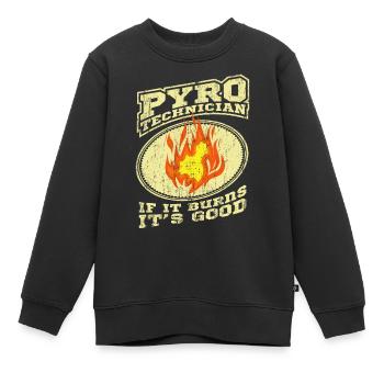 PYROTECHNIKER Pyro Techniker Feuerwerk Feuerwerker - Kinder Premium Organic Sweatshirt - Schwarz - Vorne - AI Model Kid Female (0cm)