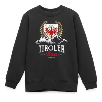 Tiroler Bua Tirol - Kinder Premium Organic Sweatshirt - Schwarz - Vorne - AI Model Kid Female (0cm)