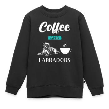Labrador - Kinder Premium Organic Sweatshirt - Schwarz - Vorne - AI Model Kid Female (0cm)