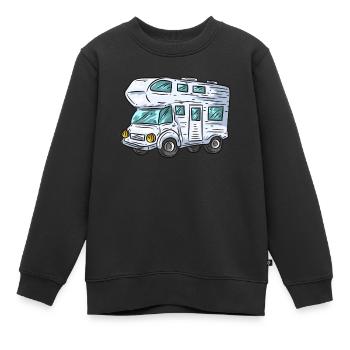 Wohnmobil - Kinder Premium Organic Sweatshirt - Schwarz - Vorne - AI Model Kid Female (0cm)