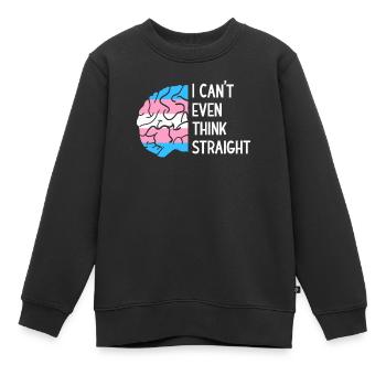 LGBT Transgenre Mois Trans Gay Cerveau Pride - Sweat Premium enfant bio - noir - Devant - AI Model Kid Female (0cm)