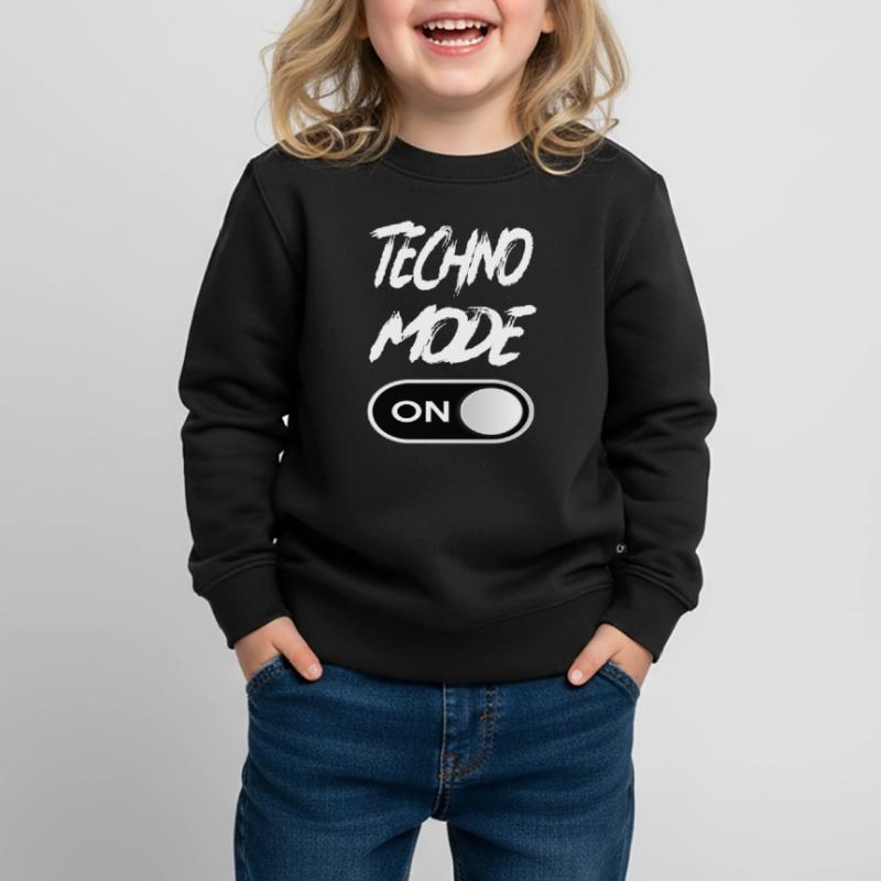 Techno Mode On - Techno Techno Music Techno Felpa Premium bambino bio