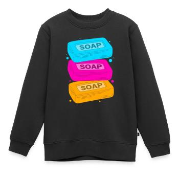 Seife Seifenherstellung DIY - Kinder Premium Organic Sweatshirt - Schwarz - Vorne - AI Model Kid Female (0cm)