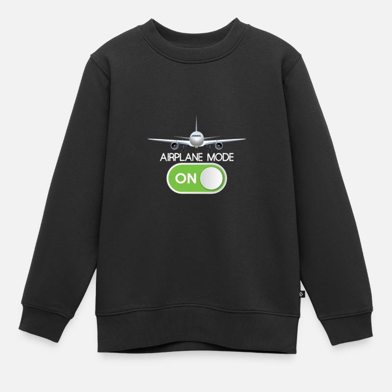 Mode avion - Sweat Premium enfant bio - noir