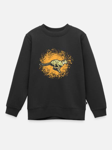 Gepard - Kinder Premium Organic Sweatshirt - Schwarz