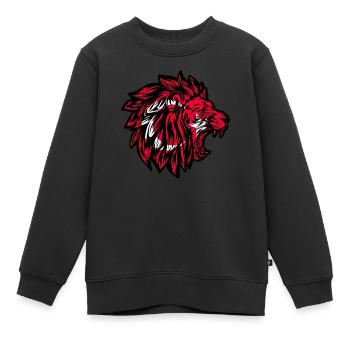 Turquie Lion Turc Turc Turc Turc Tête de Lion - Sweat Premium enfant bio - noir - Devant - AI Model Kid Female (0cm)