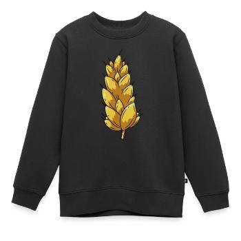 Weizen Landwirt - Kinder Premium Organic Sweatshirt - Schwarz - Vorne - AI Model Kid Female (0cm)