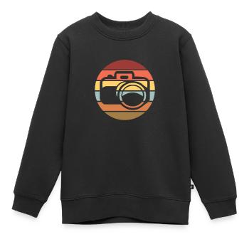 Fotograf Fotografie Fotografieren Kamera Foto - Kinder Premium Organic Sweatshirt - Schwarz - Vorne - AI Model Kid Female (0cm)