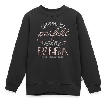 Erzieherin - Kinder Premium Organic Sweatshirt - Schwarz - Vorne - AI Model Kid Female (0cm)