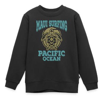Maui Surfing Hawaii Pacific - Kids Premium Organic Sweatshirt - black - Front - AI Model Kid Female (0cm)