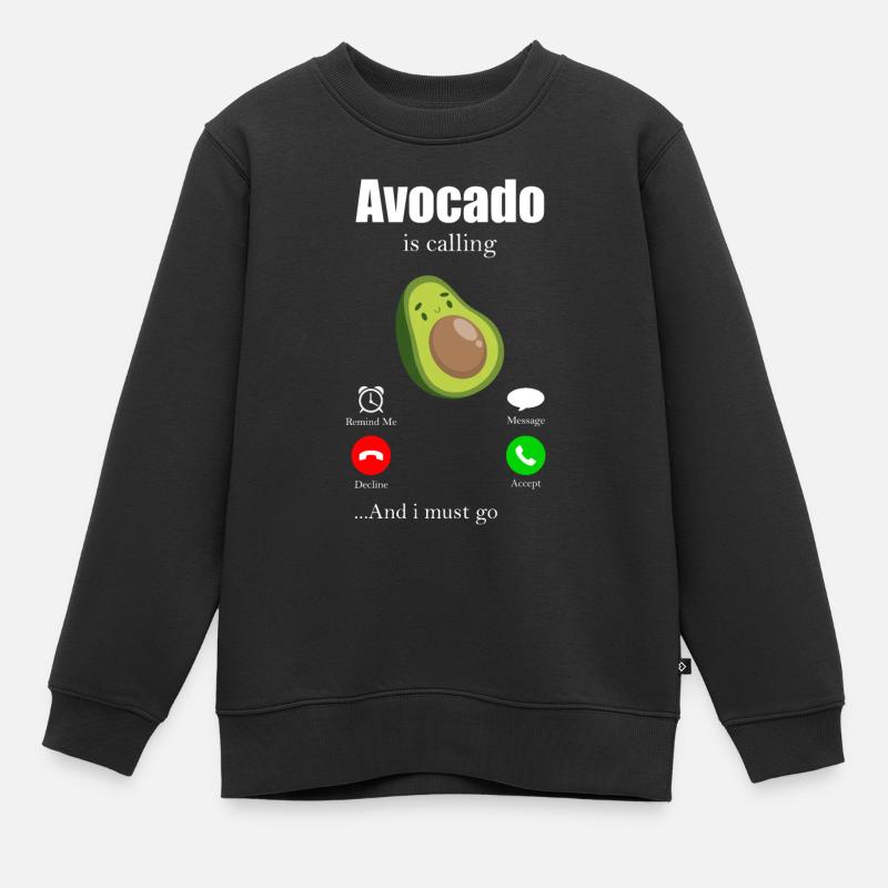 Avocado - Kinder Premium Organic Sweatshirt - Schwarz