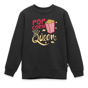 Popcorn - Kinder Premium Organic Sweatshirt - Schwarz - Vorne - AI Model Kid Female (0cm)