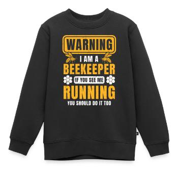 Amas d’abeilles bourdons abeille abeille miel insecte - Sweat Premium enfant bio - noir - Devant - AI Model Kid Female (0cm)