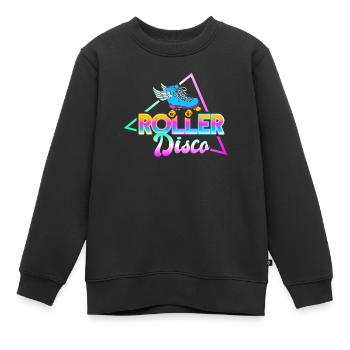 Rollerskates vintage Rollerskates 80 Roller roller roller roller - Sweat Premium enfant bio - noir - Devant - AI Model Kid Female (0cm)