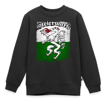 Steiermark - Kinder Premium Organic Sweatshirt - Schwarz - Vorne - AI Model Kid Female (0cm)