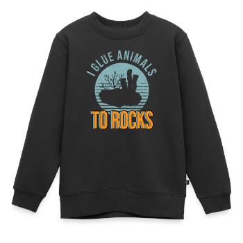 Auqarium Corail Aquariste Eau salée Animal - Sweat Premium enfant bio - noir - Devant - AI Model Kid Female (0cm)