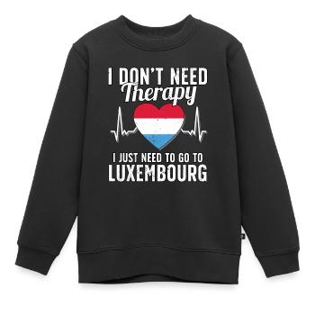 Luxembourg flag I Luxembourg Souvenirs - Sweat Premium enfant bio - noir - Devant - AI Model Kid Female (0cm)