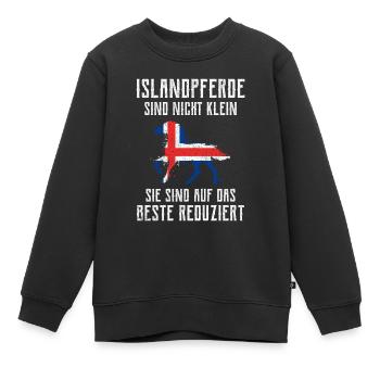 Islandpferd - Kinder Premium Organic Sweatshirt - Schwarz - Vorne - AI Model Kid Female (0cm)