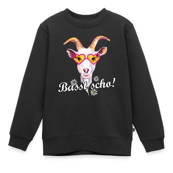 Basst scho! Bayrisches Madl Bayrischer Dialekt - Kinder Premium Organic Sweatshirt - Schwarz - Vorne - AI Model Kid Female (0cm)