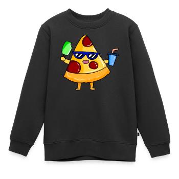 Strand - Kinder Premium Organic Sweatshirt - Schwarz - Vorne - AI Model Kid Female (0cm)