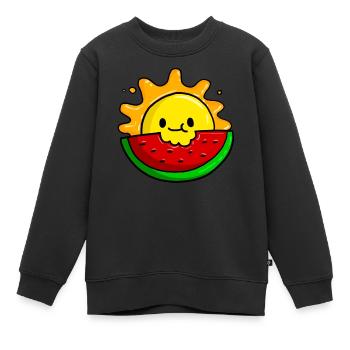 Melonen - Kinder Premium Organic Sweatshirt - Schwarz - Vorne - AI Model Kid Female (0cm)